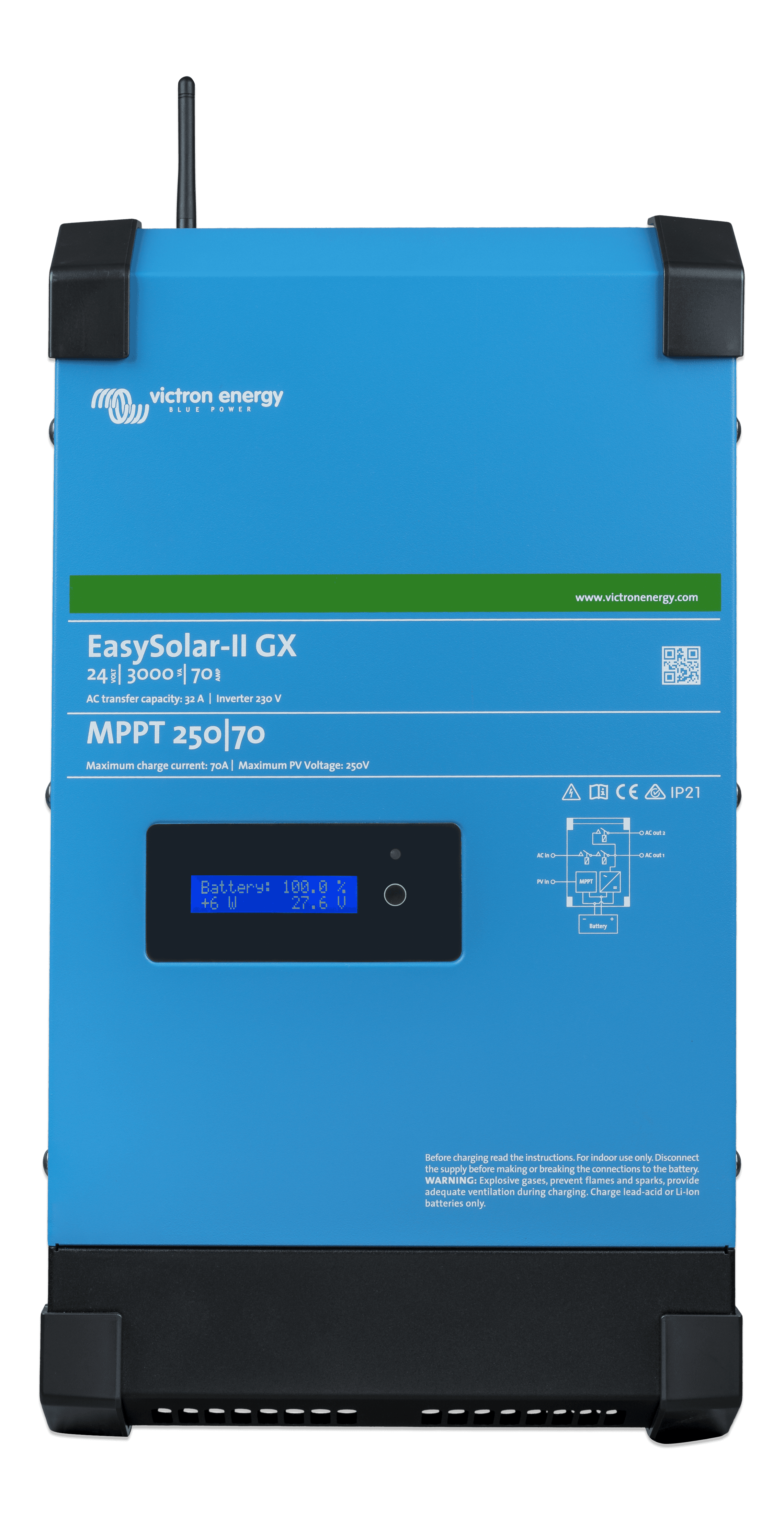 EasySolar-II GX 24V 3000VA (front) thumbnail