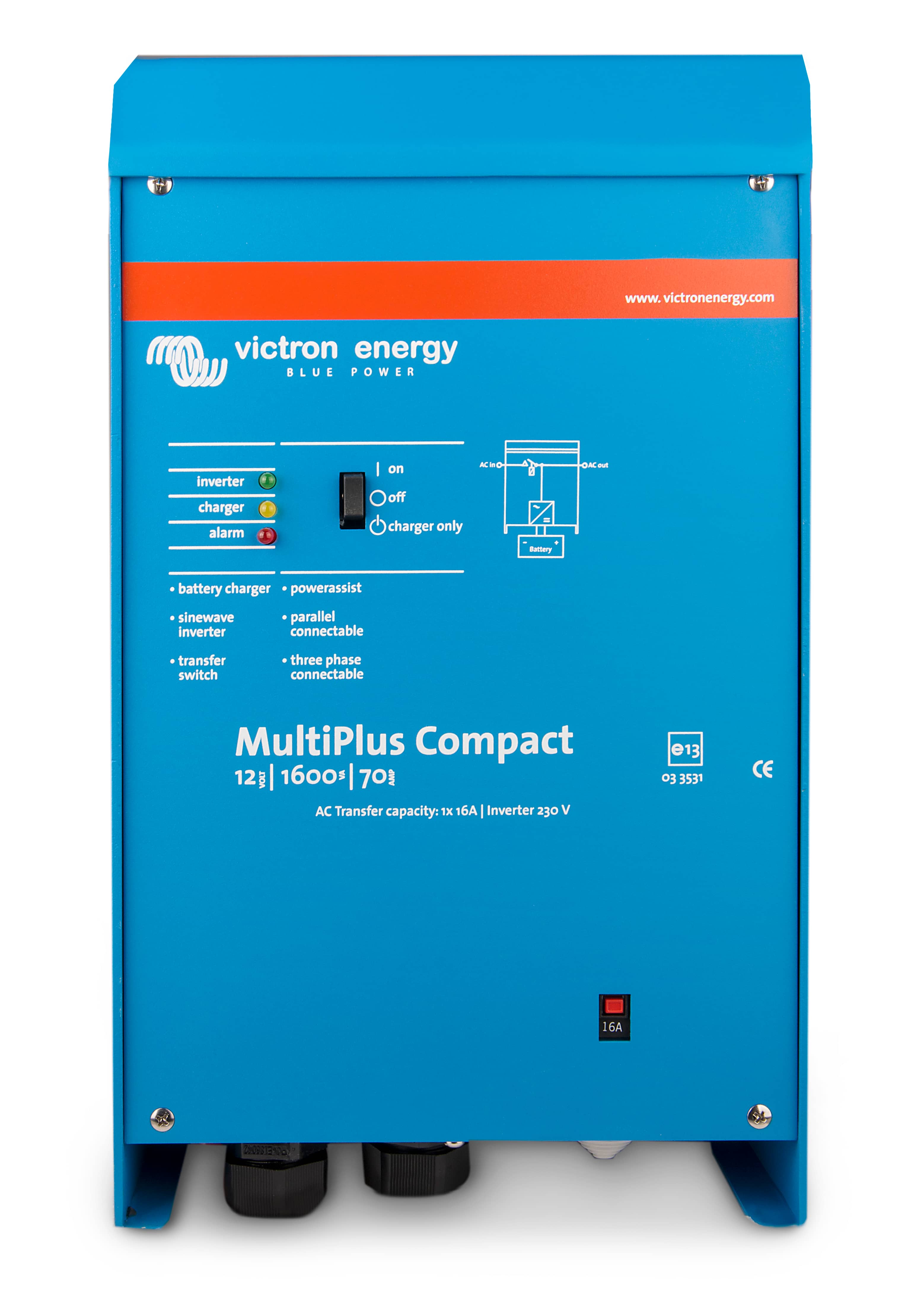 MultiPlus Compact 12V 1600VA (front) thumbnail