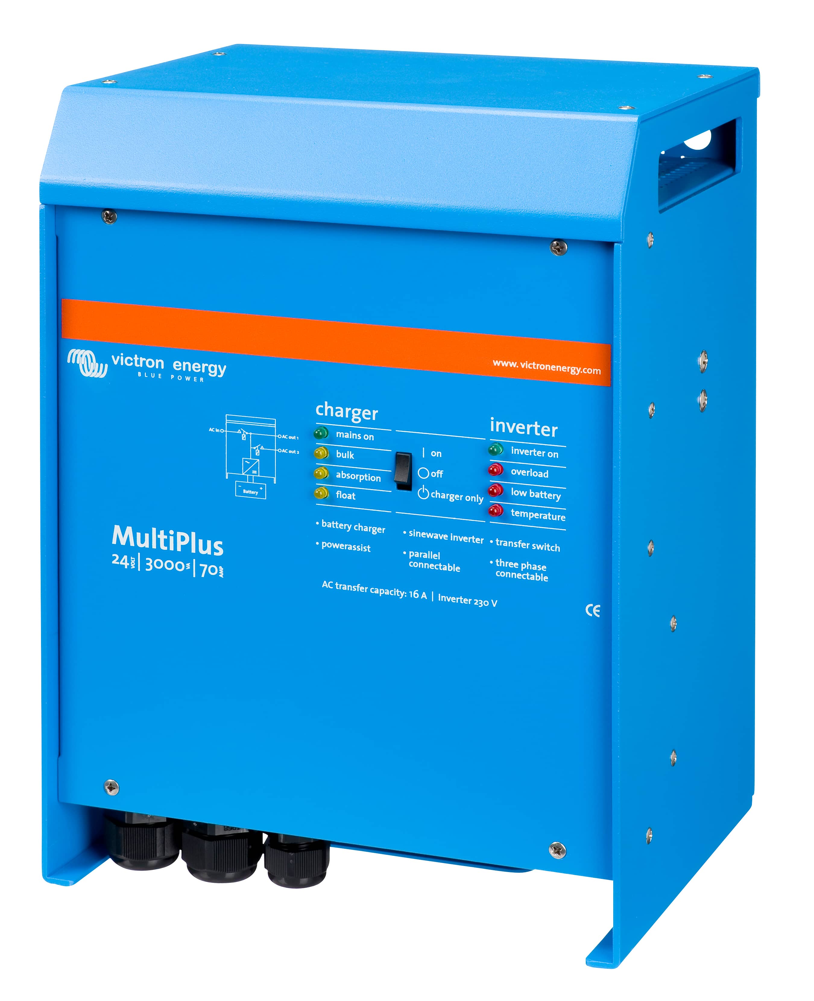 MultiPlus 24V 3000VA 70A 16A 230V (left) thumbnail