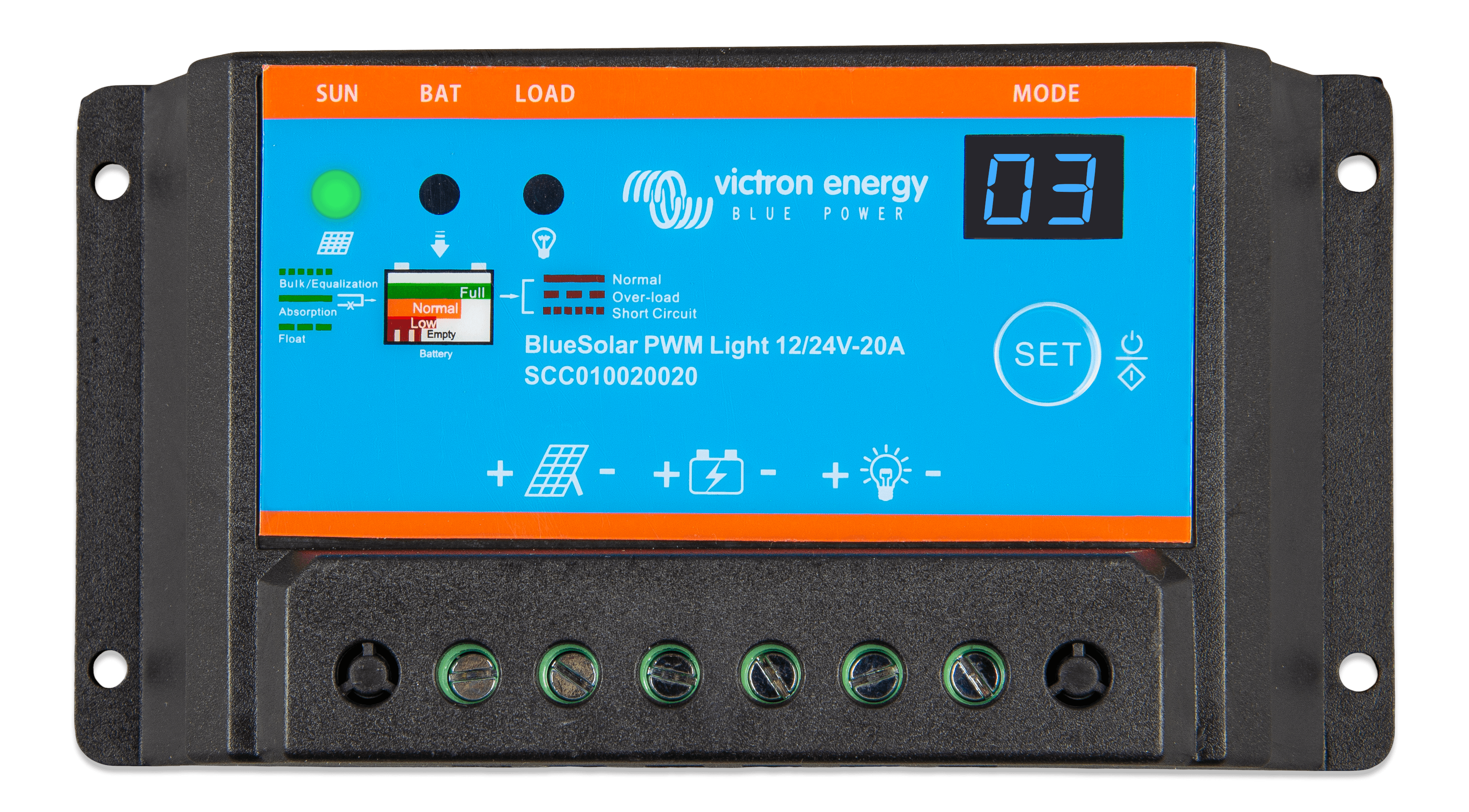 BlueSolar PWM-Light Charge Controller 12/24V-20A (top) thumbnail