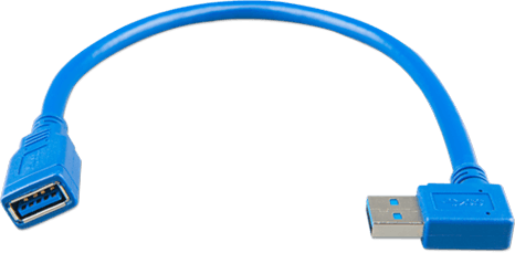 USB extension cable one side right angle
