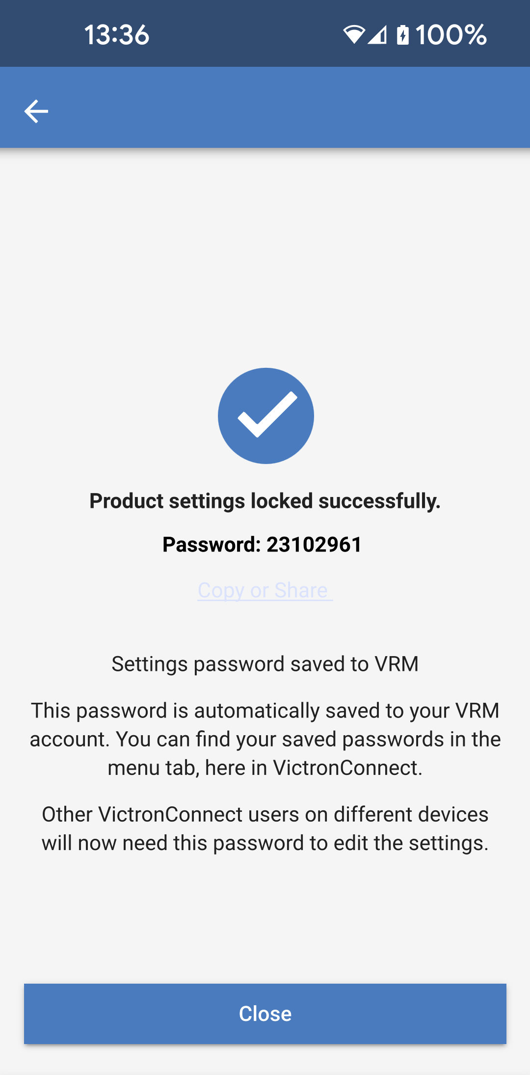 VictronConnect_Settings_lock_Success.png