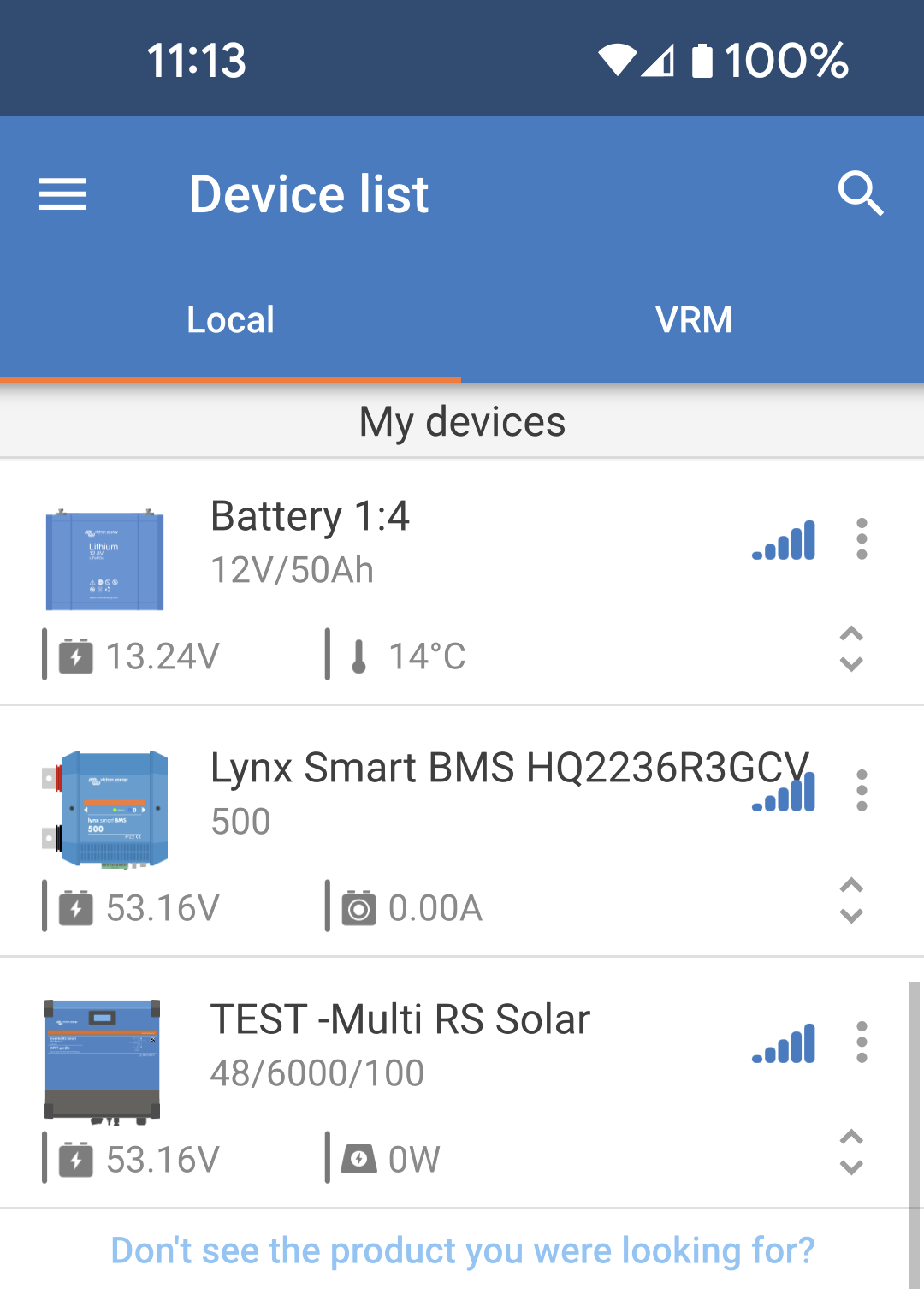 VictronConnect_Instant_readout_Bluetooth_device_list.png